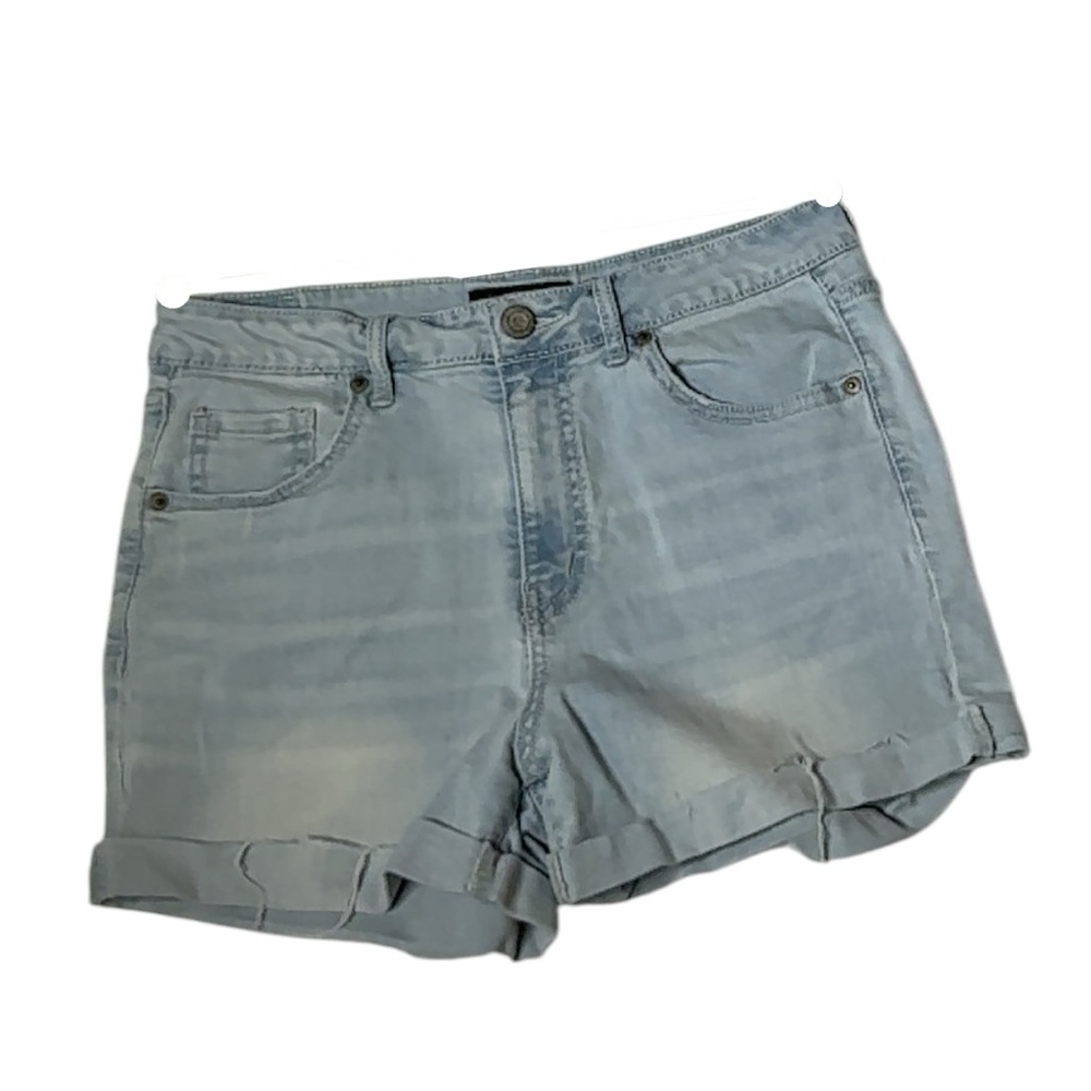 Aeropostale Light Wash High Waisted Midi Shorts, Size 10